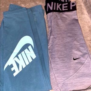 Two pair Nike tights.
